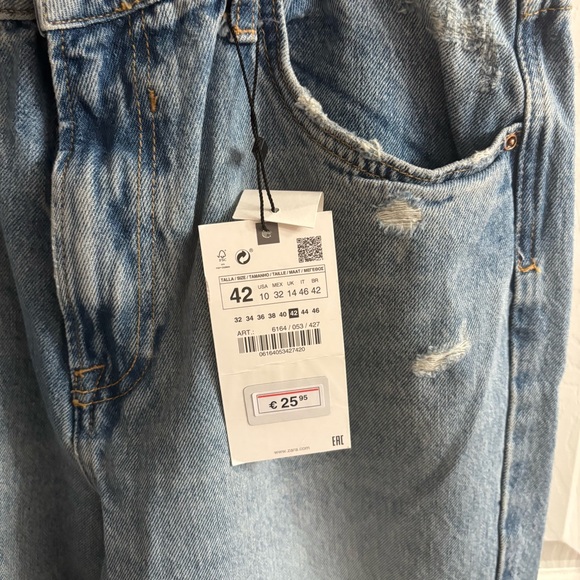 NWT Zara Z1975 High-Rise Straight Jeans - Picture 6 of 8
